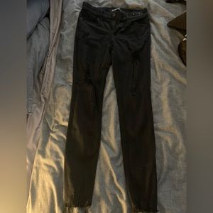 Black express mid rise skinny jeans